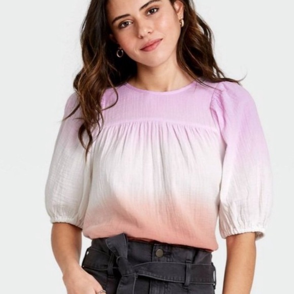 Universal Thread Women’s Ombré Purple Dye Top - Picture 1 of 7